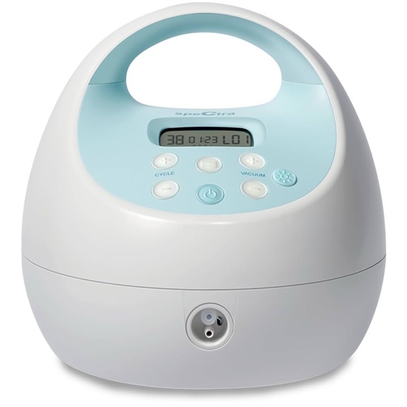 Spectra Baby Blue and White Breast Pump - Picture 1 of 6